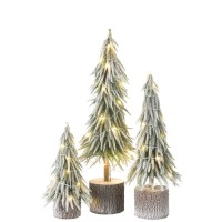 J-Line Kerstboom A+Led Kunststof Sneeuw Groen Large