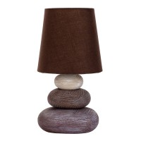 Ceramic table lamp "Stoney", ceramic table lamp in brown, with E14 socket, table lamp for dining room, living room, hallway or office, or as a bedside lamp, 31 cm high