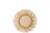 J-Line mirror Braid - rattan - natural