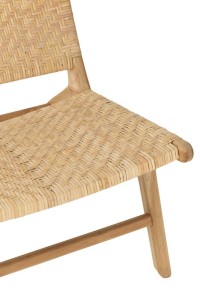 J-Line Seat Fixed Woven Rattan Natural