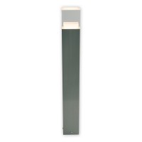 LED outer socket light "Leah" made of metal and plastic in steel-blank, integrated LED, path lights