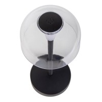 2 Set LED battery table light "Gomba" for outside and inside, made of metal and plastic in black, 18.5 cm high