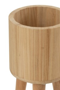 J-Line flower pots Classic - wood - natural - Ø 27.00 cm - 3 pieces