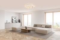 3 SPOT LED ceiling lamp "Ronda" Ø 50cm, made of metal and plastic, white, GU10, spots inside