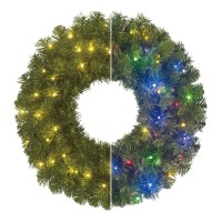 Limber LED Kerstkrans voor Buiten met Timer- en Dimfunctie - H15 x Ø60 cm - Groen