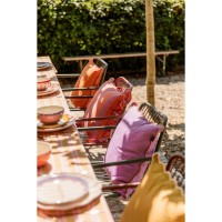 Sierkussen - L45 x B45 x H10 cm - Katoen - Lila, Oranje