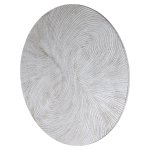 Wiktor White MDF Round Wallpanel Swirl Carved L