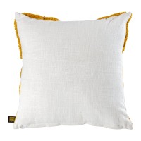 Bethanie Yellow Square Embroidery Flower Cushion
