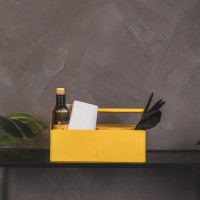 Opbergdoos - Organizer - Metaal - Geel - 30x17x17cm