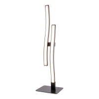 LED Tischleuchte "Onda", Tischlampe aus Metall und Kunststoff in Schwarz,, mit fest verbauten LEDs, Beleuchtung für Wohnzimmer, Büro oder Nachttisch 44 cm hoch
