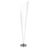 Standing lamp "Tulip" made of metal and white plastic, E27 socket, lighting for living room, dining room or office