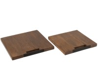 J-Line Square Mango cutting board - wood - brown - L