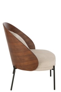 J-Line Lounge chair Plywood/Metal Brown/Beige