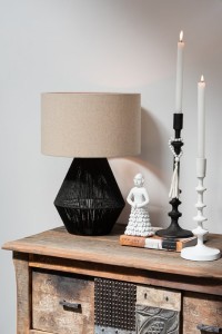 J-Line table lamp String - jute - black