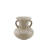 Vaas - parelhals - steengoedzand- 14x14x15cm