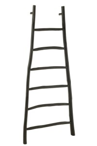 J-Line Ladder 6 Steps Teak Wood Black