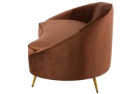 J -Line Sofa Elisabeth - Textile/Metal - Brown