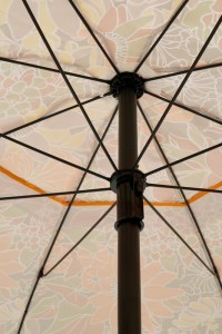 Flower Parasol - H238 x Ø220 cm - Brown