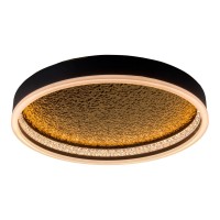 LED Deckenleuchte ARANY, Deckenleuchte aus Metall und Kunststoff in Schwarz,, mit fest verbauten LEDs, dimmbar, 40 cm Durchmesser