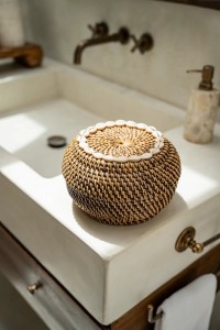 The Colonial Peek-a-Boo Basket - Natural Brown - M