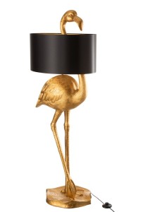 J-Line lamp Flamingo - polyresin - gold/black