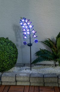 LED Solarleuchte "VIOLA" , für Außen, Erdspieß aus Metall in Violett, mit integrierter LED