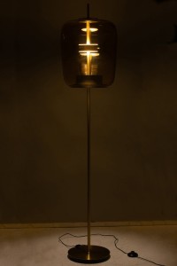 J-Line floor lamp - glass - brown - LED lights