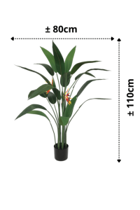 Artificial Strelitzia Plant With Flower 110cm