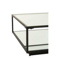 J-Line salontafel - ijzer/glas - zwart - L