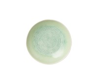 J-Line Deep Lara plate - porcelain - green - 4 pieces