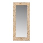 Chelsae Cream Poly Rectangle Shell Mirror