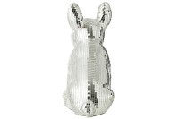 J -Line Decoration Bulldog Mirror - resin - Silver