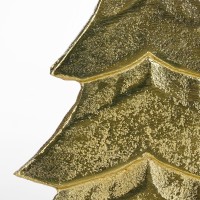 Decoratie Kerstboom - L18 x B7 x H32 cm - Aluminium, Marmer - Champagne