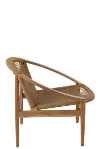 J-Line chair Round - wood - natural