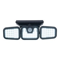 LED Solar Außenwandleuchte "Pacita", Multifunktionsleuchte Außenwandlampe aus Kunststoff in Schwarz, 28,3 x 13,5 x ca. 11 cm
