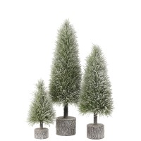 J-Line Kerstboom B+Led Kunststof Sneeuw Groen Large