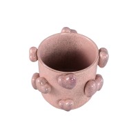 Valentin Pink Ceramic Pot 3D Hearts Low L