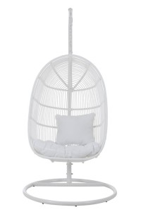 J-Line Hammock Chair Oval Steel White