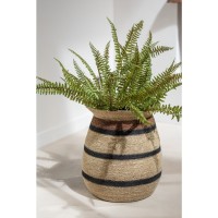 J-Line Set Van 3 Manden Rond Gestreept Marie Zeegras Bruin Zwart