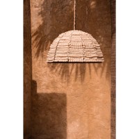 De Houten Bead Dome Hanger - Naturel