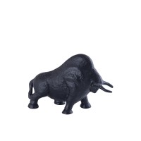 Ebeny Black Casted Alu Bull Statue Matt S