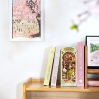 DIY Book Nook Bookend Falling Sakura, Robotime, TGB05, 10x18.7x24.2cm