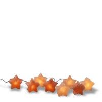 Himalaya Salt Dreams Zout Lichtsnoer op Batterij, Ster,8 stuks, 44544, Oranje