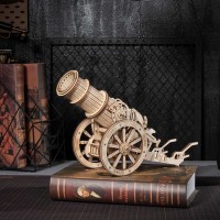 Wooden Puzzle 3D Cannon, Robotime, KW801, 32x13x21cm