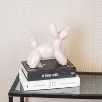 Ornament- Spaarpot Ballon Hond- Keramiek- Zand-17x7x17cm