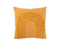 J-Line cushion U-shape Pattern - cotton - ocher