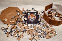 Eco Wood Art Wooden Jigsaw Puzzle, Fox/Fox, 1102, 31x28x0.5cm Wooden Box