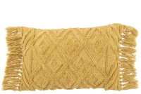 J-Line cushion Tassel - cotton - mustard