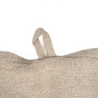 The Linen Moody Keukenhanddoek - Naturel Zwart - 50x70