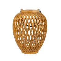 2 Set basket / solar record "cesto", made of natural colored artstrattan, with twilight sensor, warm white, 24 cm high, for the outdoor area